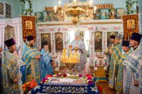 Преосвященнейший Стефан возглавил Божественную литургию в храме Успения Пресвятой Богородицы д.Городец Рогачевского района.