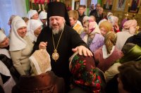 Вечернее богослужение с пением акафиста Пресвятой Богородице в храме святителя Василия Великого г.Жлобина