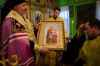 Вечернее богослужение с пением акафиста Пресвятой Богородице в храме святителя Василия Великого г.Жлобина