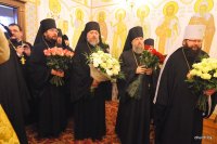 Преосвященнейший Стефан поздравил с 50-летием со дня архиерейской хиротонии митрополита Филарета (Вахромеева), Почетного Патриаршего Экзарха всея Беларуси