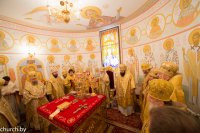 Преосвященнейший Стефан поздравил с 50-летием со дня архиерейской хиротонии митрополита Филарета (Вахромеева), Почетного Патриаршего Экзарха всея Беларуси