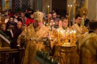 Вечернее богослужение с чтением акафиста Пресвятой Владычице нашей Богородице