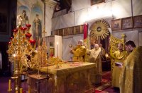 Божественная литургия в Свято-Петро-Павловском кафедральном соборе г. Гомеля