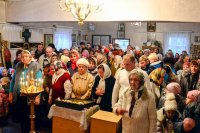 Благочинный монастырей Гомельской епархии возглавил Божественную литургию в день престольного праздника в храме св. Архангела Михаила в г.п. Тереховка Благочинный монастырей Гомельской епархии возглавил Божественную литургию в день престольного праздника в храме св. Архангела Михаила в г.п. Тереховка