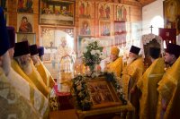 Божественная литургия в храме Покрова Пресвятой Богородицы д.Бабичи Речицкого благочинного округа