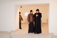 Рабочий визит в строящийся храм святителя Кирилла Туровского г.Светлогорска