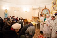 Преосвященный Стефан совершил Божественную Литургию в крестильном храме кафедрального собора г.Гомеля
