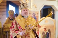 В Неделю 36-ю по Пятидесятнице Преосвященнейший Стефан возглавил Божественную Литургию в  приходе храма свв.блгг.кнн. Петра и Февронии Муромских г.Гомеля