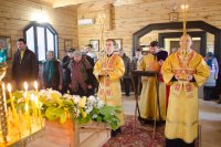 В Неделю 36-ю по Пятидесятнице Преосвященнейший Стефан возглавил Божественную Литургию в  приходе храма свв.блгг.кнн. Петра и Февронии Муромских г.Гомеля