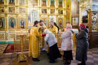 Божественная литургия в день памяти преподобного Варсонофия Великого