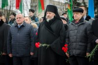 Преосвященнейший Стефан принял участие в торжественном митинге ко Дню защитников Отечества и Вооруженных Сил Беларуси