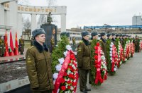Преосвященнейший Стефан принял участие в торжественном митинге ко Дню защитников Отечества и Вооруженных Сил Беларуси
