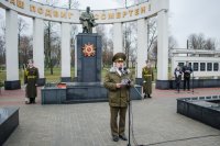 Преосвященнейший Стефан принял участие в торжественном митинге ко Дню защитников Отечества и Вооруженных Сил Беларуси