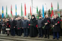 Преосвященнейший Стефан принял участие в торжественном митинге ко Дню защитников Отечества и Вооруженных Сил Беларуси