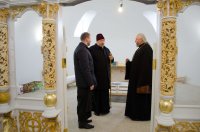 Владыка осмотрел строящийся храм г.Рогачева