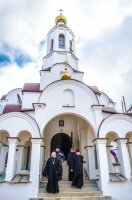 Владыка осмотрел строящийся храм г.Рогачева