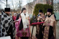 Освящение крестов и куполов в приходе  храма Архангела Михаила, п.Костюковка