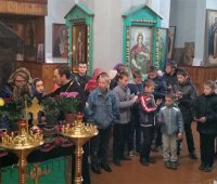 Школьники посетили храм Покрова Пресвятой Богородицы в г.Довске