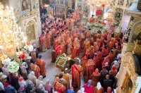 Соборное богослужение духовенства Гомельской епархии в Светлую Седмицу