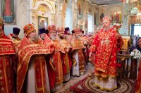 Соборное богослужение духовенства Гомельской епархии в Светлую Седмицу