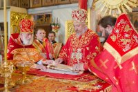 Соборное богослужение духовенства Гомельской епархии в Светлую Седмицу