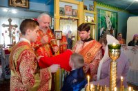 Божественная литургия в день памяти прп. Амфилохия Почаевского