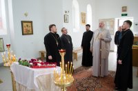 Владыка посетил часовню иконы Божией Матери «Достойно есть» у памятного знака операции «Багратион»