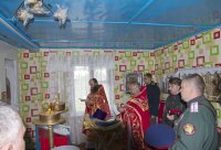 Первая литургия в молитвенном доме в честь святителя Иоасафа епископа Белгородского