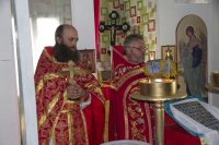 Первая литургия в молитвенном доме в честь святителя Иоасафа епископа Белгородского