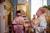 Божественная литургия в Свято-Петро-Павловском кафедральном соборе г.Гомеля