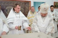 Преосвященный Стефан освятил храм Рождества Пресвятой Богородицы г.п. Уваровичи