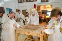 Преосвященный Стефан освятил храм Рождества Пресвятой Богородицы г.п. Уваровичи