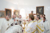 Преосвященный Стефан освятил храм Рождества Пресвятой Богородицы г.п. Уваровичи