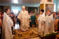 Преосвященный Стефан освятил храм Рождества Пресвятой Богородицы г.п. Уваровичи