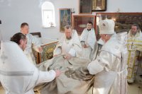 Преосвященный Стефан освятил храм Рождества Пресвятой Богородицы г.п. Уваровичи