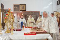 Преосвященный Стефан освятил храм Рождества Пресвятой Богородицы г.п. Уваровичи