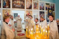 Преосвященный Стефан освятил храм Рождества Пресвятой Богородицы г.п. Уваровичи