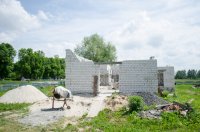 Рабочий визит в строящийся храм сщмч. Пиония д.Уза Рабочий визит в строящийся храм сщмч. Пиония д.Уза