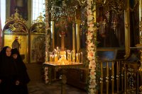 Всенощное бдение в Свято-Покровском храме Свято-Иоанно-Кормянского женского монастыря д.Корма