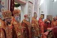 В день памяти преподобной Евфросинии Полоцкой, Преосвященнейший Стефан сослужил митрополиту Минскому и Заславскому Павлу