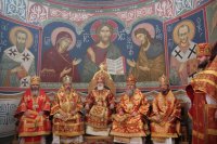 В день памяти преподобной Евфросинии Полоцкой, Преосвященнейший Стефан сослужил митрополиту Минскому и Заславскому Павлу