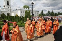 В день памяти преподобной Евфросинии Полоцкой, Преосвященнейший Стефан сослужил митрополиту Минскому и Заславскому Павлу