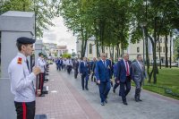 Преосвященнейший Стефан принял участие в церемонии возложения цветов к памятнику на Аллее Героев в г.Гомеле