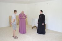 Рабочий визит в строящийся храм прп. Евфросинии Полоцкой д. Малиновка