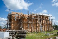 Рабочий визит в строящийся храм Покрова Пресвятой Богородицы д.Защебье