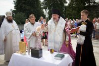 Освящения закладного камня в основание храма возводимого в а.г.Лучин Освящения закладного камня в основание храма возводимого в а.г.Лучин
