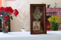 Частица мощей св.вмч. Пантелеимона была доставлена в учреждение «Гомельский дом-интернат для детей-инвалидов с особенностями психофизического развития» Частица мощей св.вмч. Пантелеимона была доставлена в учреждение «Гомельский дом-интернат для детей-инвалидов с особенностями психофизического развития»