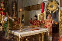 Божественная литургия в предпразднство происхождения честных древ Животворящего Креста Господня Божественная литургия в предпразднство происхождения честных древ Животворящего Креста Господня