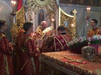 Всенощное бдение в канун происхождения честных древ Животворящего Креста Господня