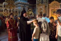 Всенощное бдение в канун происхождения честных древ Животворящего Креста Господня